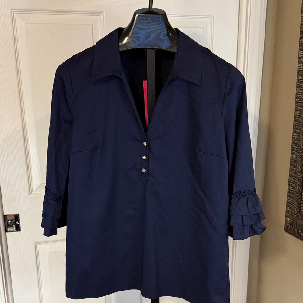 Lilly Pulitzer Navy Blouse